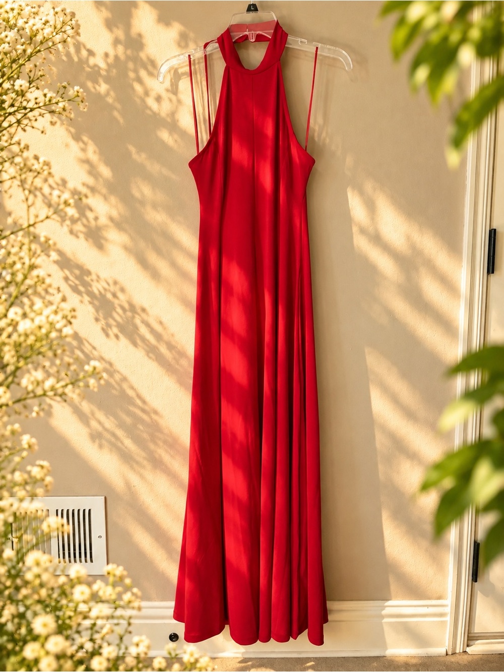 Anthropologie Red Halter Maxi Dress – XS – NWT